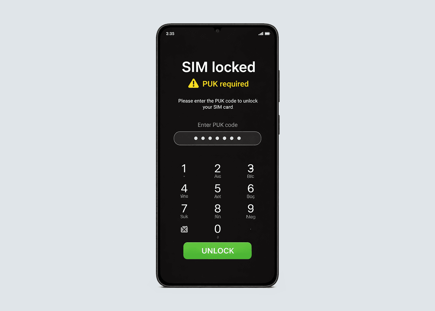 Verloren PUK-code: wat te doen?